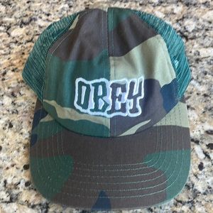 OBEY brand camo baseball hat